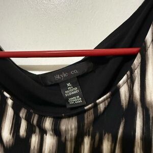 Style & Co. Monochrome Patterned Blouse